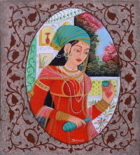 Behzad, 18 x 36 Inch, Acrylic on Canvas,, Figurative Painting, AC-BHZ-006